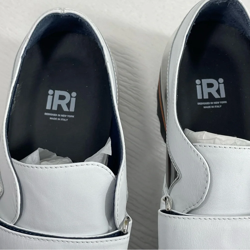 NIB iRi NYC DAAN Silver Leather Loafer Size EU‎ 41 Women's 11 Platform Shoes